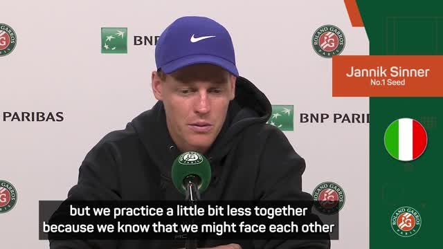 Sinner practising less with 'good friend' Draper since form surge