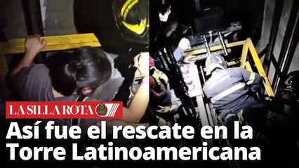 Rescatan a 12 personas atrapadas en elevador de la Torre Latinoamericana