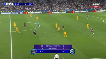 El 3 a 0 de PSG al Inter: gol de Doue