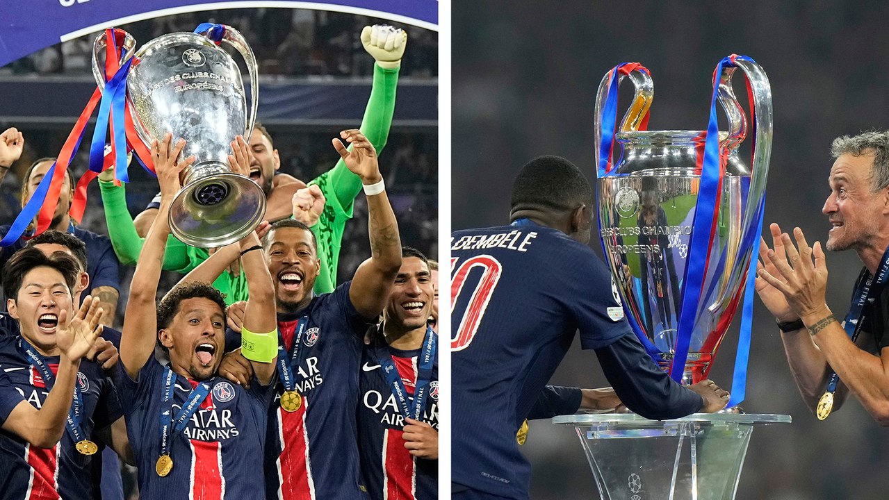 PSG levanta la orejona y así festeja el triunfo en Champions League