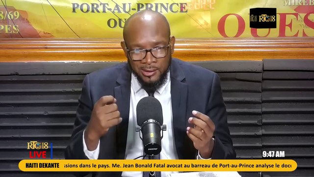 Me. Jean Bonald Golinsky Fatal prezante analiz li sou avan pwojè konstitisyon an