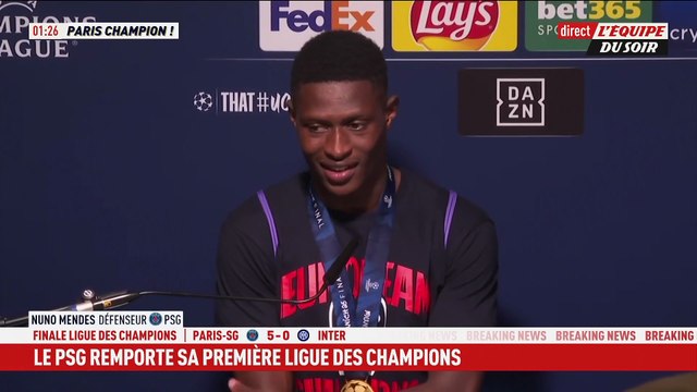 Nuno Mendes : « C'est une fierté de porter ce maillot » - Foot - Ligue des champions