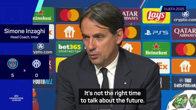 Inzaghi 'awkward' talking on his future after humiliating UCL final defeat