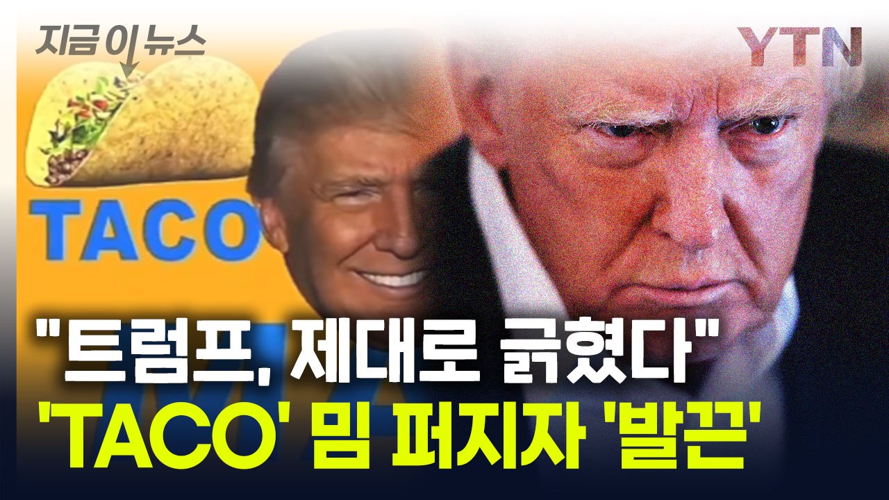 기자 질문에 긁히고 참모진에 '발끈'...트럼프 들쑤신 'TACO' 밈 [지금이뉴스]...