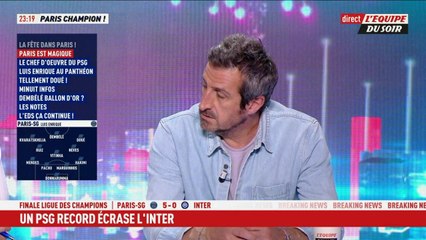 Paris remporte sa 1ère Ligue des champions contre l'Inter (5-0)  - L'Équipe du Soir - extrait