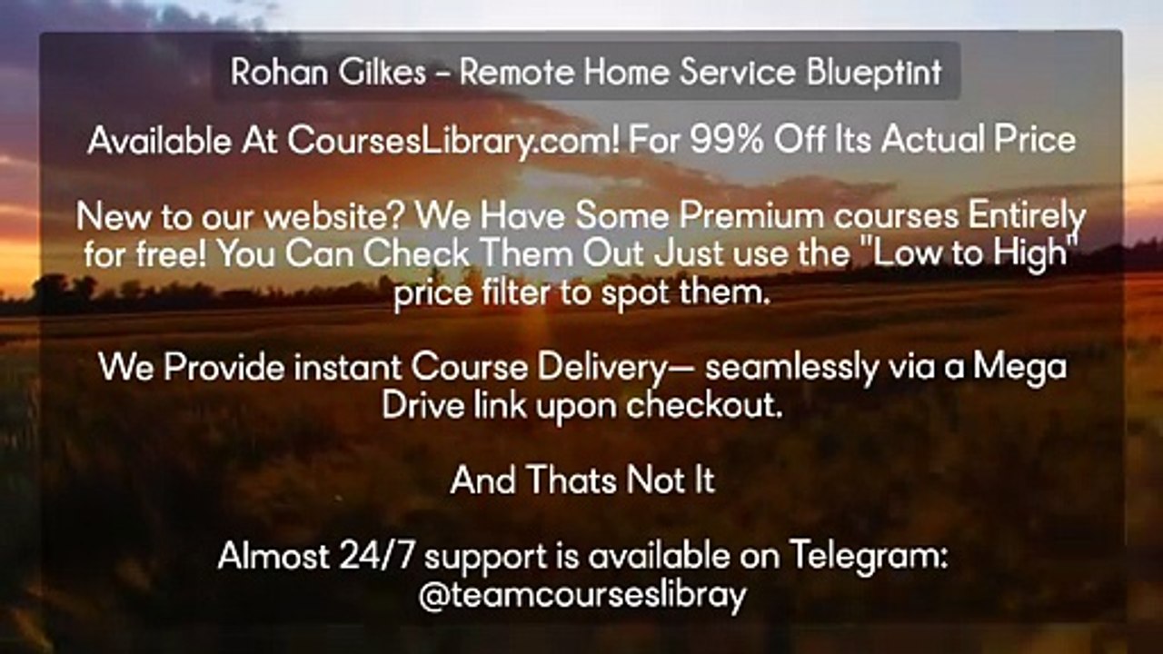 (courseslibrary.com)Rohan Gilkes – Remote Home Service Blueptint