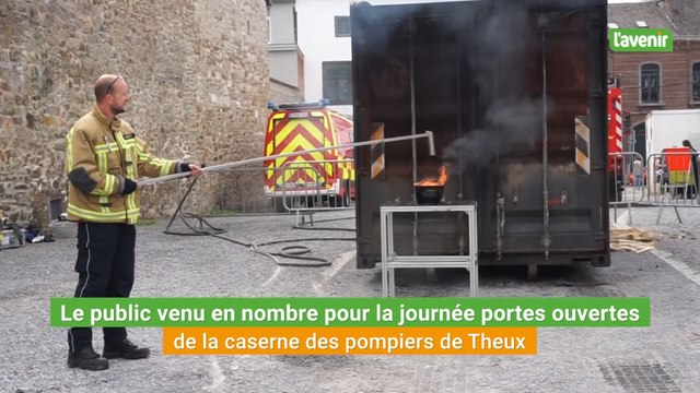 Le public venu en nombre pour la journée portes ouvertes de la caserne des pompiers de Theux
