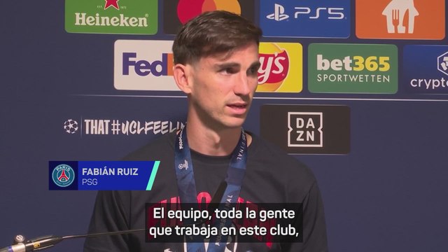 Fabián Ruíz y Joao Neves hablan en zona mixta tras el PSG vs. Inter
