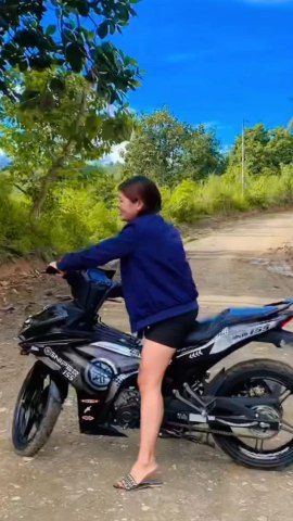 Girl bike driving