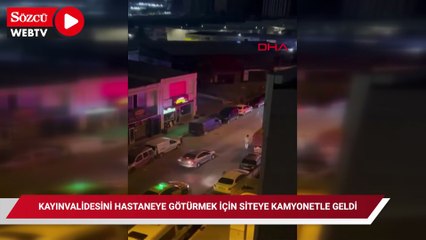 Kayınvalidesini hastaneye götürmek için siteye kamyonetle geldi; içeri alınmayınca görevlilere saldırdı