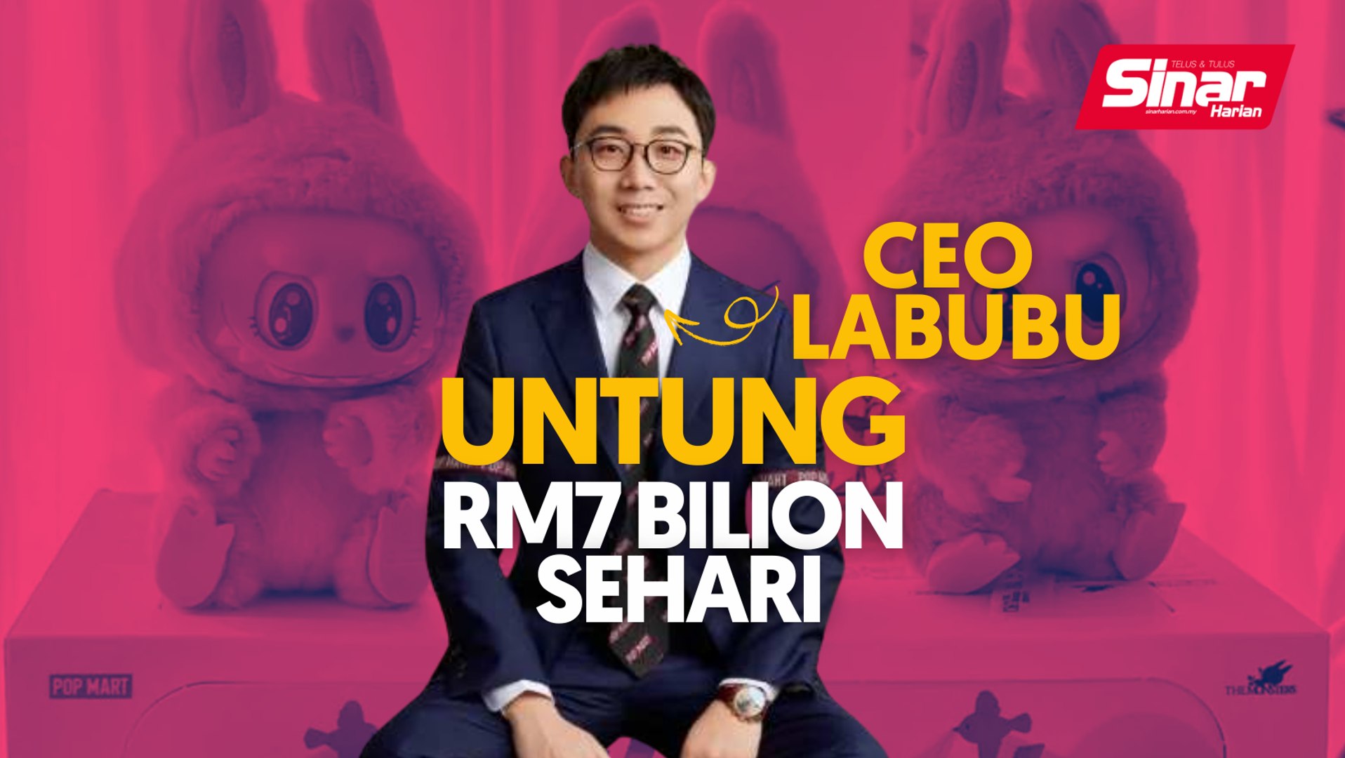 ⁣CEO Labubu untung RM7 bilion sehari