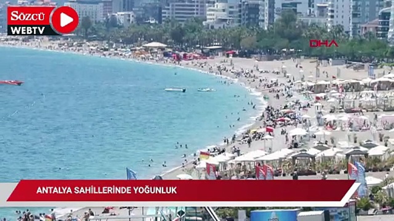 Antalya sahillerinde yoğunluk