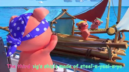 🏴‍☠️ Three Little Pirate Pigs at Sea 🏴‍☠️ _ @CoComelon  _ 🔤 Moonbug Subtitles 🔤