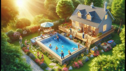 ساخت استخر خانگی کوچک