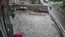 Rock landslide hits car on mountain road