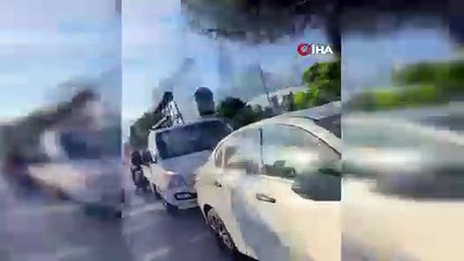 Kadın sürücüye trafikte saldırı! Yanında çocukları da vardı...