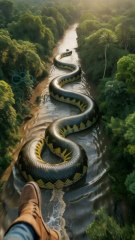 🚨 "Un serpent légendaire traverse la rivière ! Réalité ou illusion ? 🌊🐍"