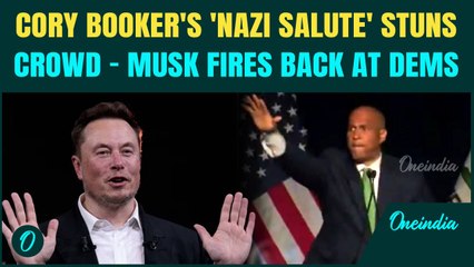 Cory Booker Accused of 'Nazi Salute' at Democratic Convention — Elon Musk Reacts, Slammed for Same
