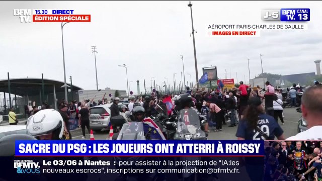 Sacre du PSG: l'avion du club parisien a atterri à l'aéroport Roissy-Charles de Gaulle