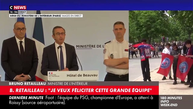 Violences PSG: Le ministre de l'Intérieur Bruno Retailleau répond aux attaques de LFI , qu'il qualifie de France incendiaire et accuse le parti d'encourager la violence