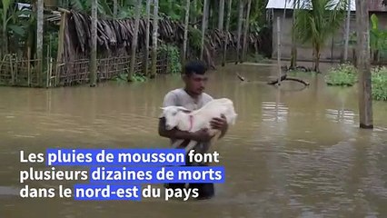 Inde: des pluies de mousson causent des destructions dans le nord-est