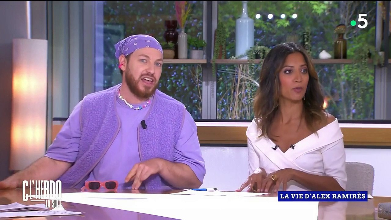 Héléna (Bailly) face à une question sur Pierre Garnier dans "C L'hebdo" sur France 5.