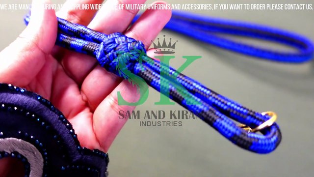 Shoulder whistle cord, Military Uniform Shoulder Whistle Cord, Army Military Blue Shoulder Lanyard