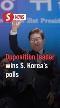 South Korea’s opposition leader Lee celebrates election victory