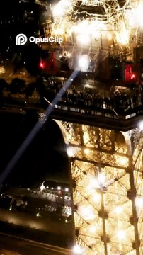 Eiffel Tower Says Thank You- Magical Paris Night View