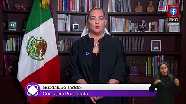 Guadalupe Taddei da mensaje sobre elección judicial; se instaló 95.18% de las casillas