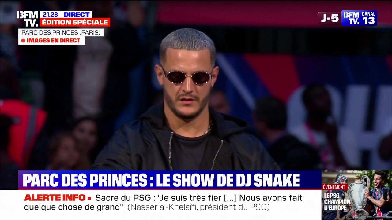 Sacre du PSG: DJ Snake a commencé son show au Parc des Princes