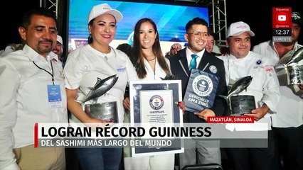 En Mazatlán fue concretado el récord Guinness del sashimi más largo del mundo