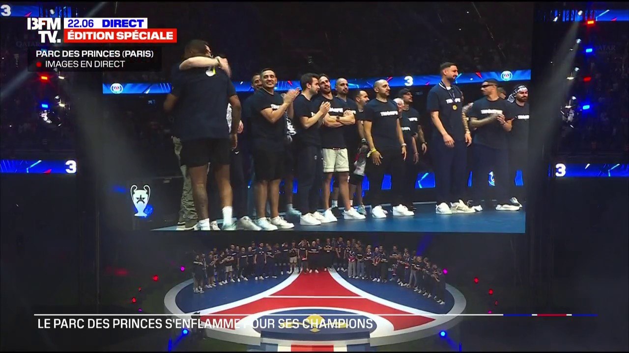 Sacre du PSG: les champions d'Europe font leur entrée au Parc des Princes