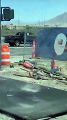 caos en la vía pública en Las Vegas