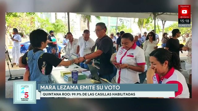 Mara Lezama vota en la elección judicial; 99.9% de casillas se habilitaron en Quintana Roo