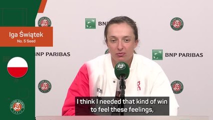 Swiatek delighted after stunning comeback over Rybakina