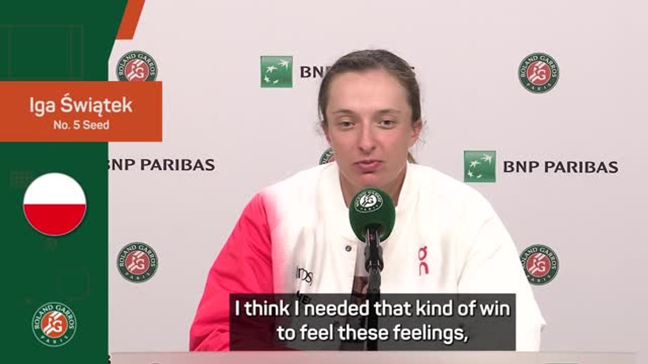 Swiatek delighted after stunning comeback over Rybakina