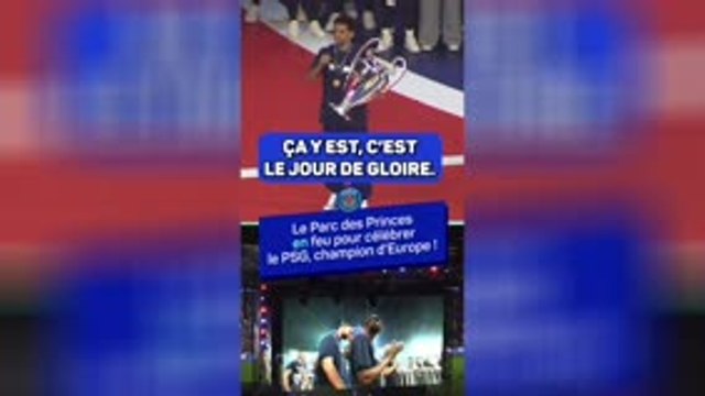 PSG - La fête au Parc des Princes, Marquinhos : “On vous aime, profitez, on est champion d’Europe !