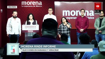 Morena "canta victoria" en dos terceras partes de municipios de Veracruz y 22 municipios de Durango