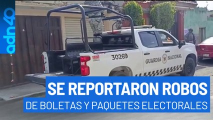 Reportan robo de boletas y paquetes electorales