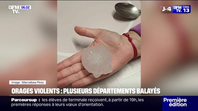 De violents orages, accompagnés de grêle, ont touché la France et provoqué de nombreux dégâts
