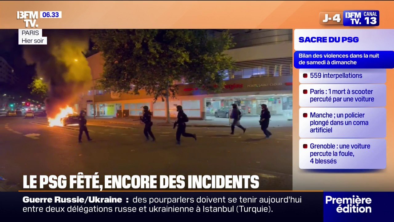 Débordements en marge du sacre du PSG: le profil des personnes interpellées