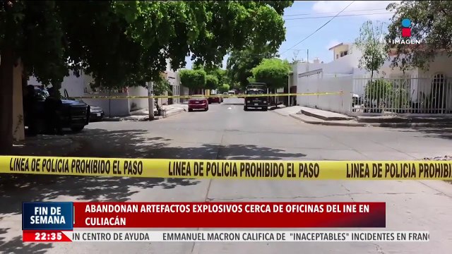 Abandonan artefactos explosivos cerca de oficinas del INE en Culiacán