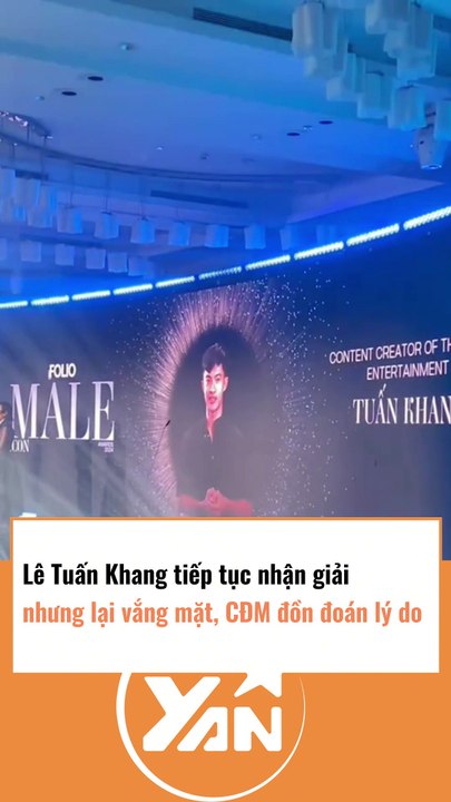 Lê Tuấn Khang nhận giải nhưng vắng mặt