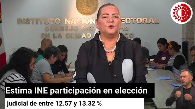 Estima INE participación en elección judicial de entre 12.57 y 13.32 %