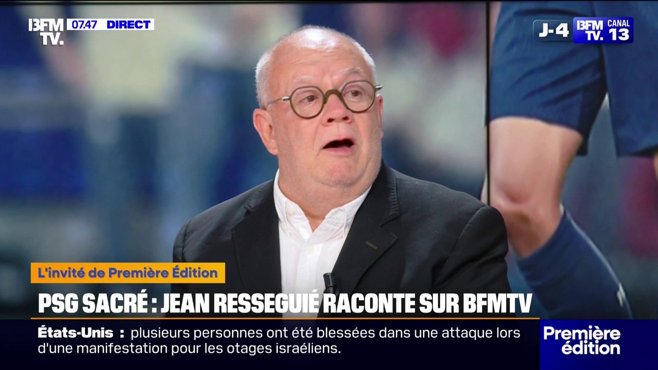 "Ça a été un moment extraordinaire", déclare Jean Resseguié, commentateur de la finale PSG-Inter sur RMC, nous raconte sa soirée folle de samedi