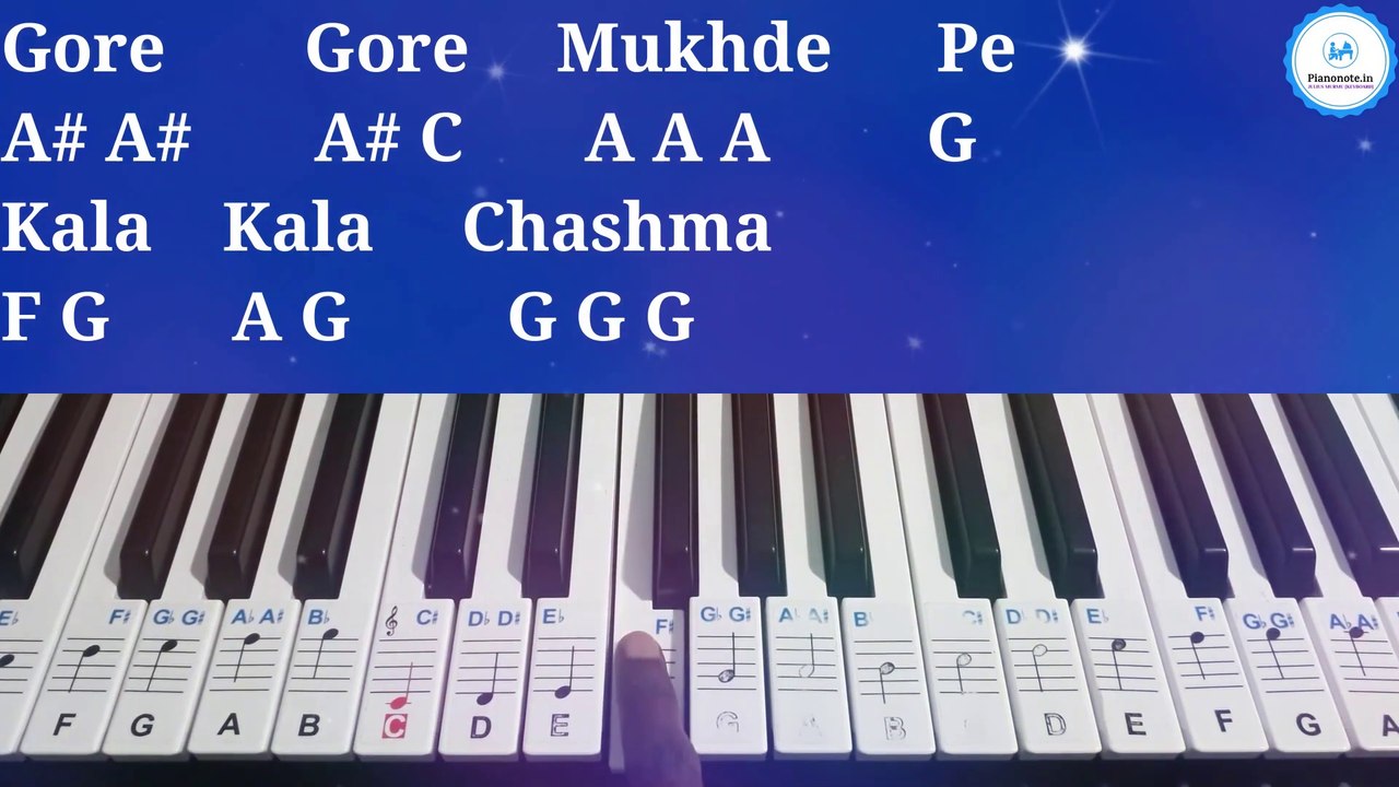 Gore Gore Mukhde Pe Kala Kala Chashma Piano tutorial | Julius Murmu Keyboard | Suhaag Piano