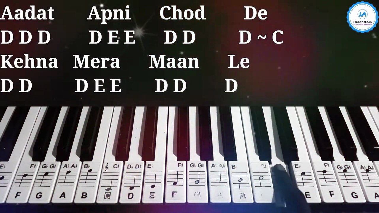 Gore Gore Mukhde Pe Kala Kala Chashma Piano tutorial Part 2 with Notes | Julius Murmu Keyboard | Suhaag Piano