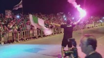 Celebración de los jugadores del Elche por el ascenso