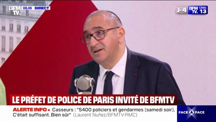 Célébrations du sacre du PSG: "Nous intervenons par la force uniquement quand il y a des violences et des prises à partie des fonctionnaires", déclare le préfet de police de Paris
